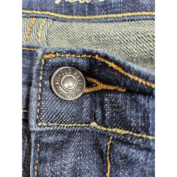 (3/$35) Old Navy Jeans Womens 12 Blue Sweetheart Stretch Denim Mid Rise Straight - Picture 5 of 12